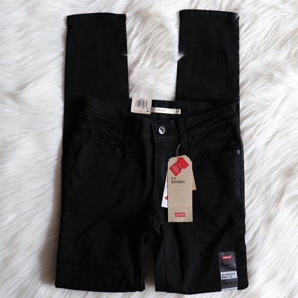 NWT Levis Jeans Black Skinny Size 24 - Picture 4 of 6